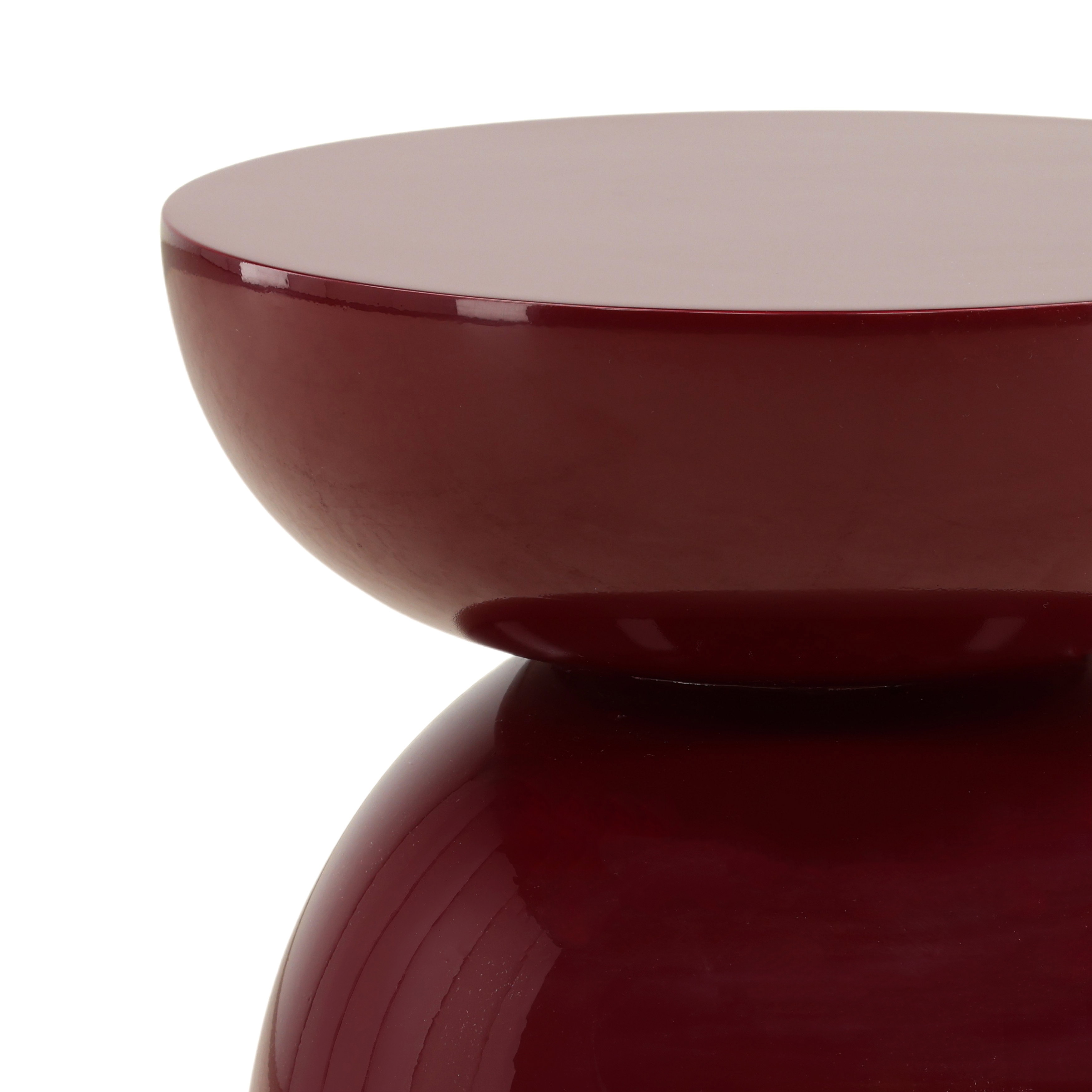 Dax Side Table Burgundy, Side & End Table by Dovetail, 15" width x 19" height x 15" diameter x 15" depth View 3