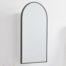 Online Designer Bathroom Arched Metal Framed Medicine Cabinet, Dark Bronze, 16.5"x31"