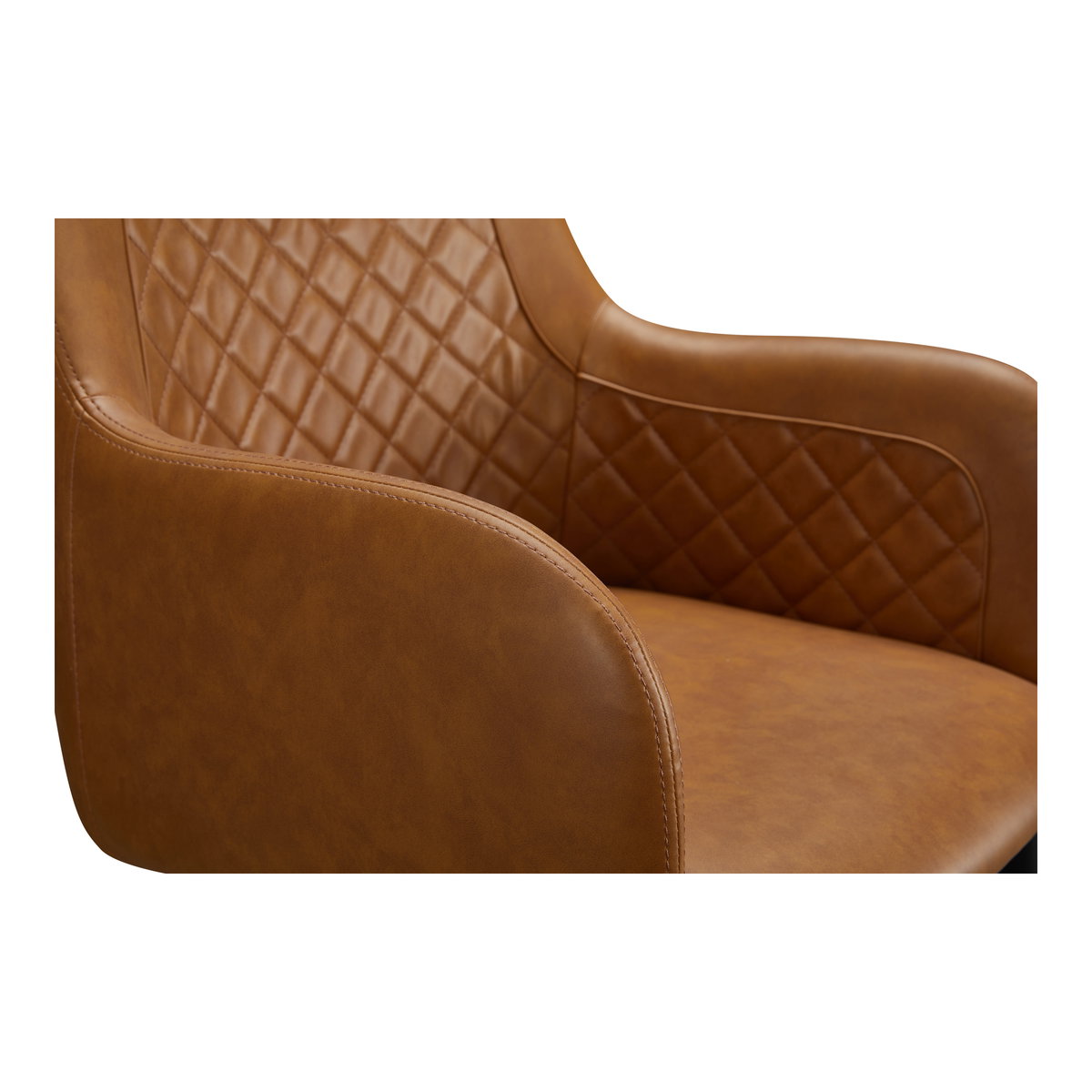 Cantata Dining Chair Tawny Vegan Leather - Set Of Two, by Moe's Home, 22" width x 34.6" height x 23" depth View 9