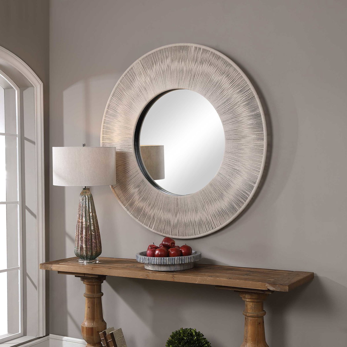 Sailor's Knot Round Mirror, by Uttermost, 51.25" width x 51.25" height x 2.5" depth View 4
