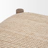 Tadi Rectangular Dark Brown Wood with Rug Seat Bench thumbnail 6