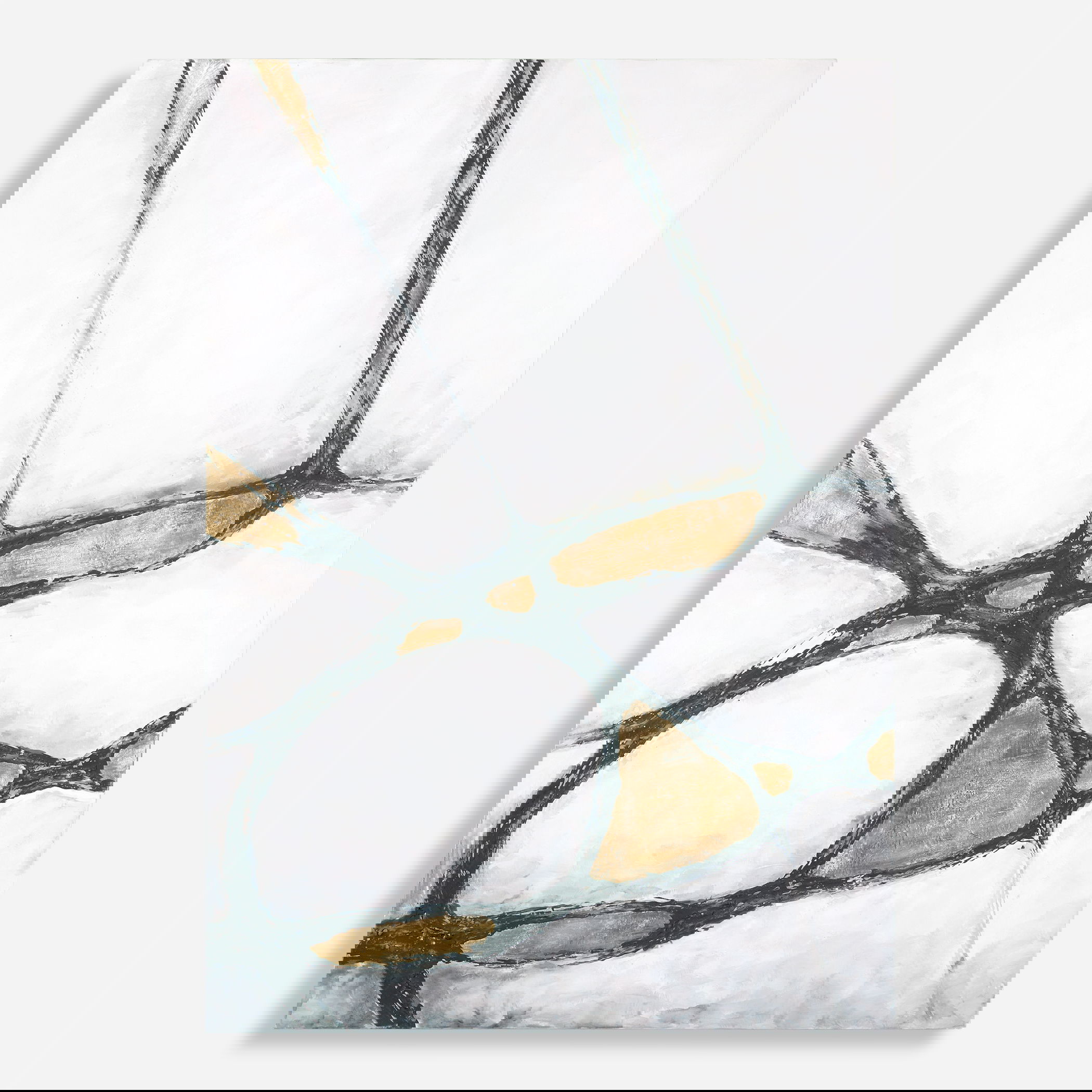 Abstract Art In Gold And Black, Painting by Uttermost, 42" width x 60" height x 2" depth View 1