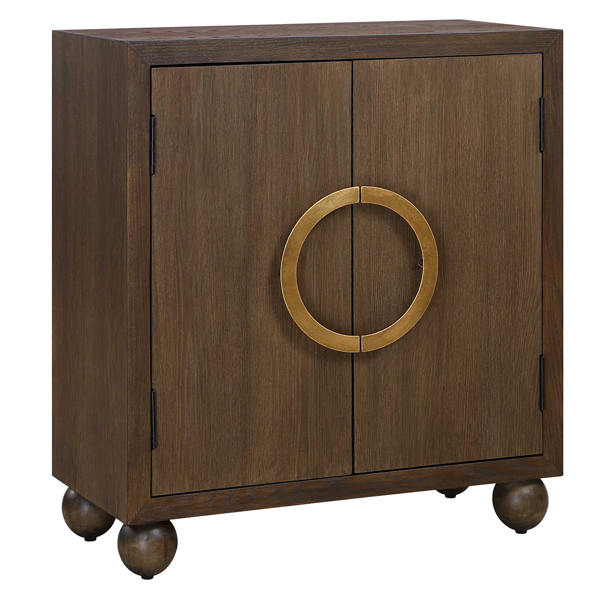 Mayenne 2 Door Oak Wood Cabinet, Furniture by Uttermost, 31.5" width x 35.85" height x 15.75" depth View 5