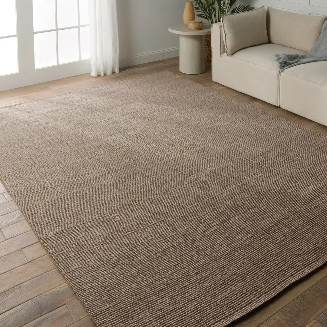 Alyster Natural Solid Taupe Area Rug (8'X10') large image 