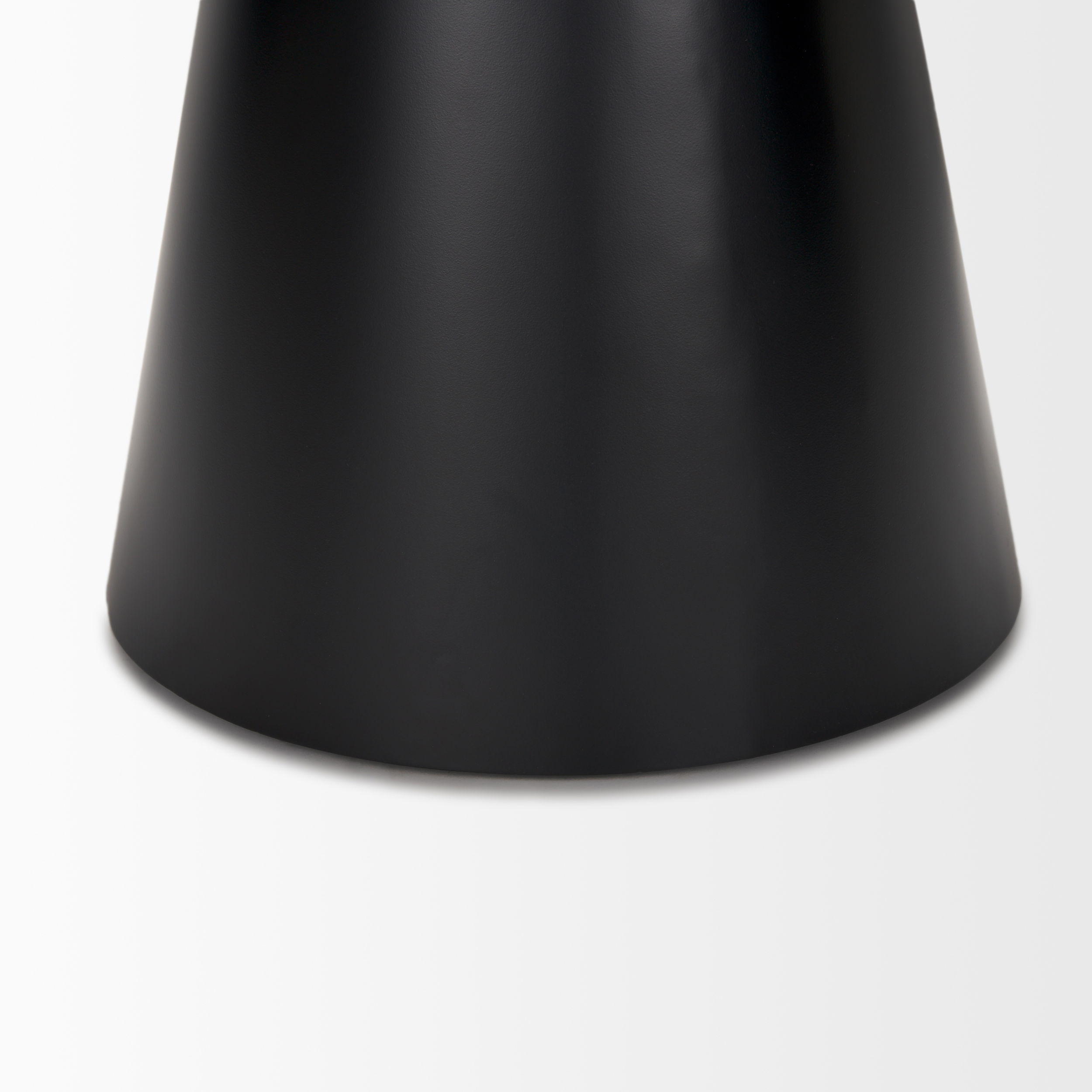 Mitchell 22.0L x 22.0W x 23.0H Black Metal Pedetal Base with Brown Wood Top Side Table large image 