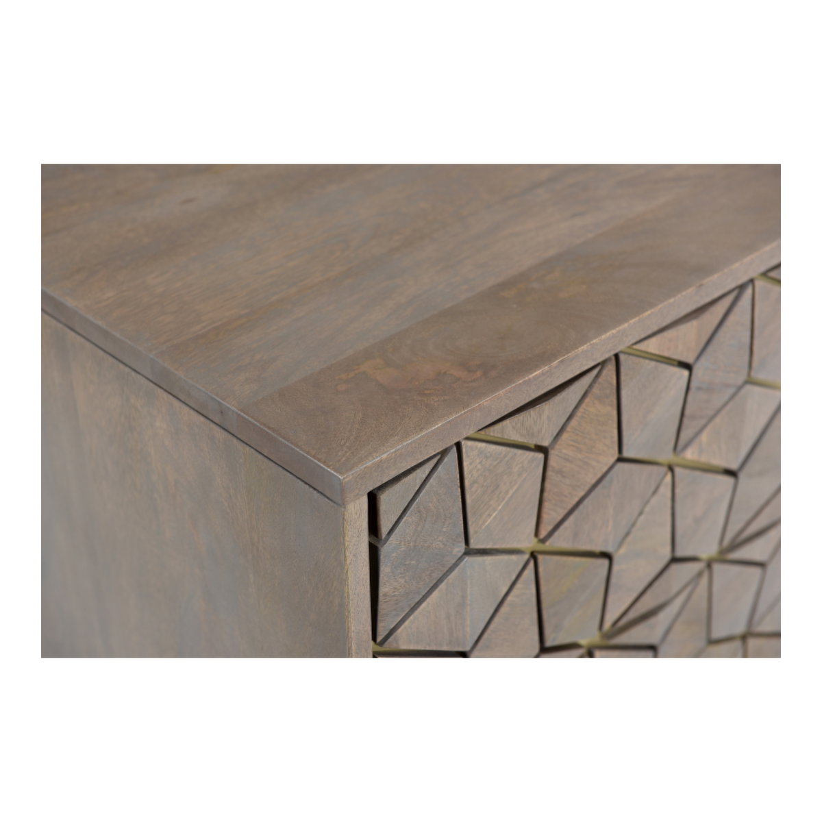 Corolla Nightstand Light Grey, by Moe's Home, 20" width x 22" height x 16" depth View 5
