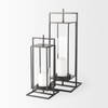 Albus I Large Black Metal Rectangular Table Candle Holder, Candles & Candle Holder by Mercana, 9.25" length x 9.25" width x 23.82" height thumbnail 12