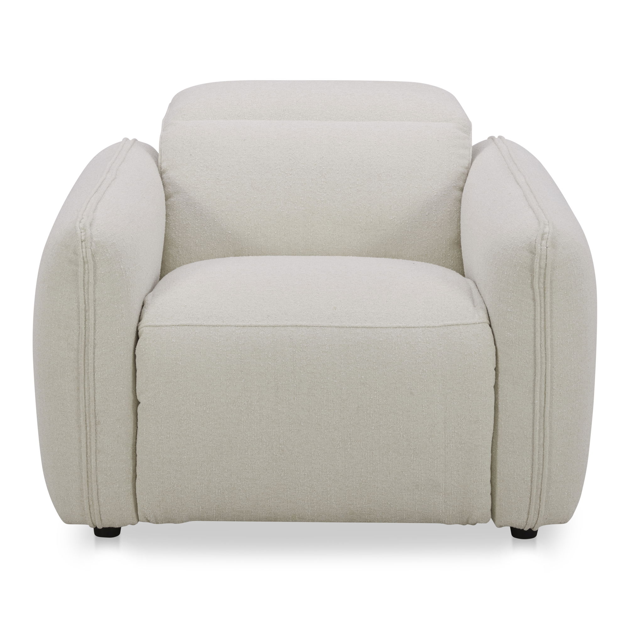 Eli Power Recliner Chair Warm White, Accent Chair by Moe's Home, 41.5" width x 30" height x 43" depth View 2