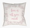 Love All You Need Accent Pillow, Decorative Pillow by Surya, 18" length x 18" width thumbnail