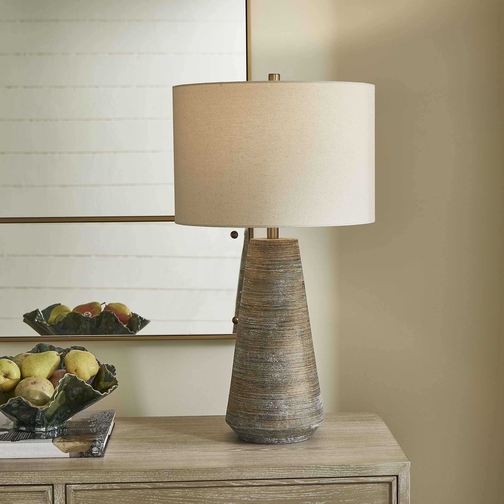 Mosier Rustic Beige Table Lamp large image 