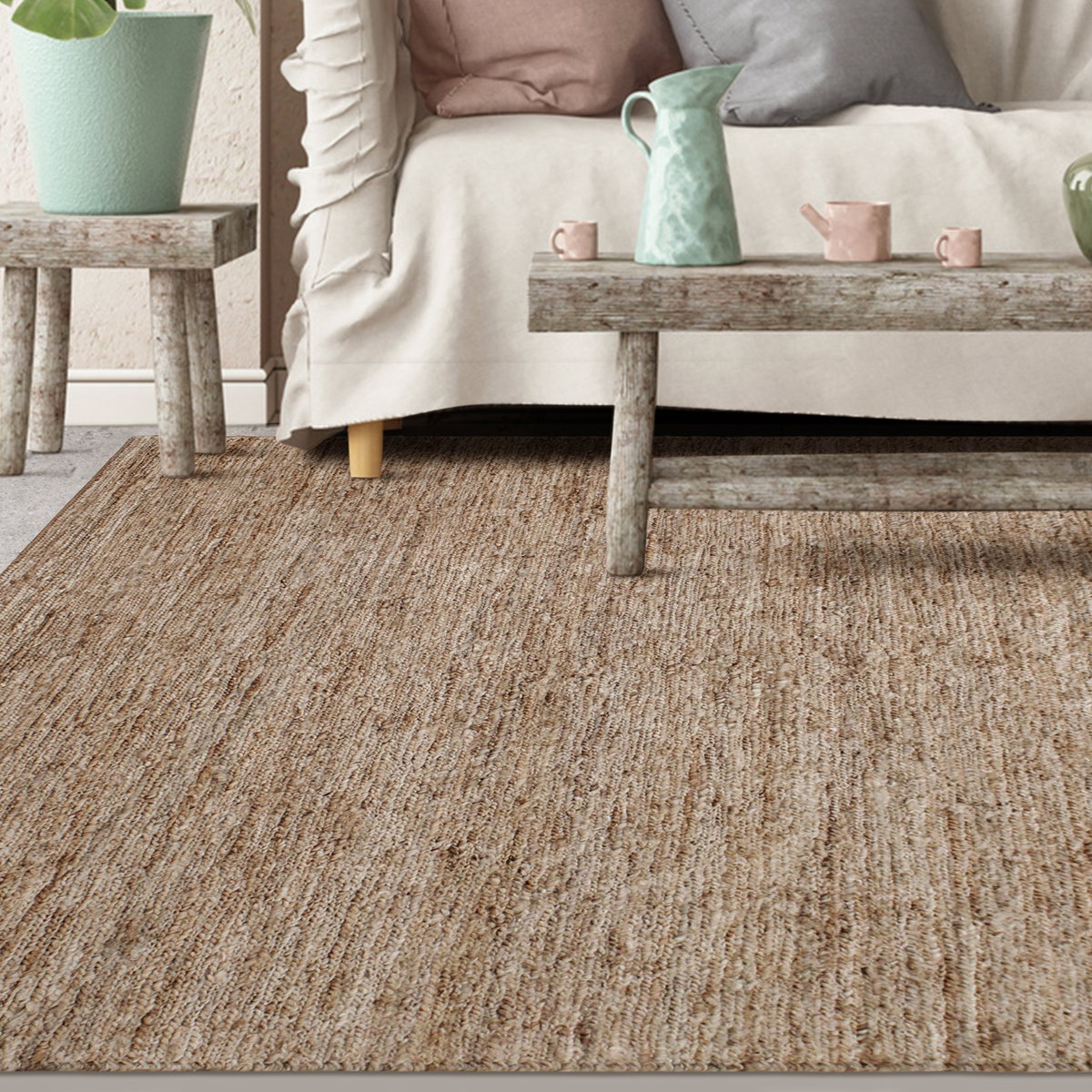 Makula Natural Jute 6 X 9 Rug, by Uttermost, 6' width x 9' height x 0.5" depth View 2