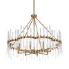 Crystal Stick 8 Light Brass Chandelier, Pendant by Uttermost, 38.75" width x 31.25" height x 38.75" diameter x 38.75" depth thumbnail 9