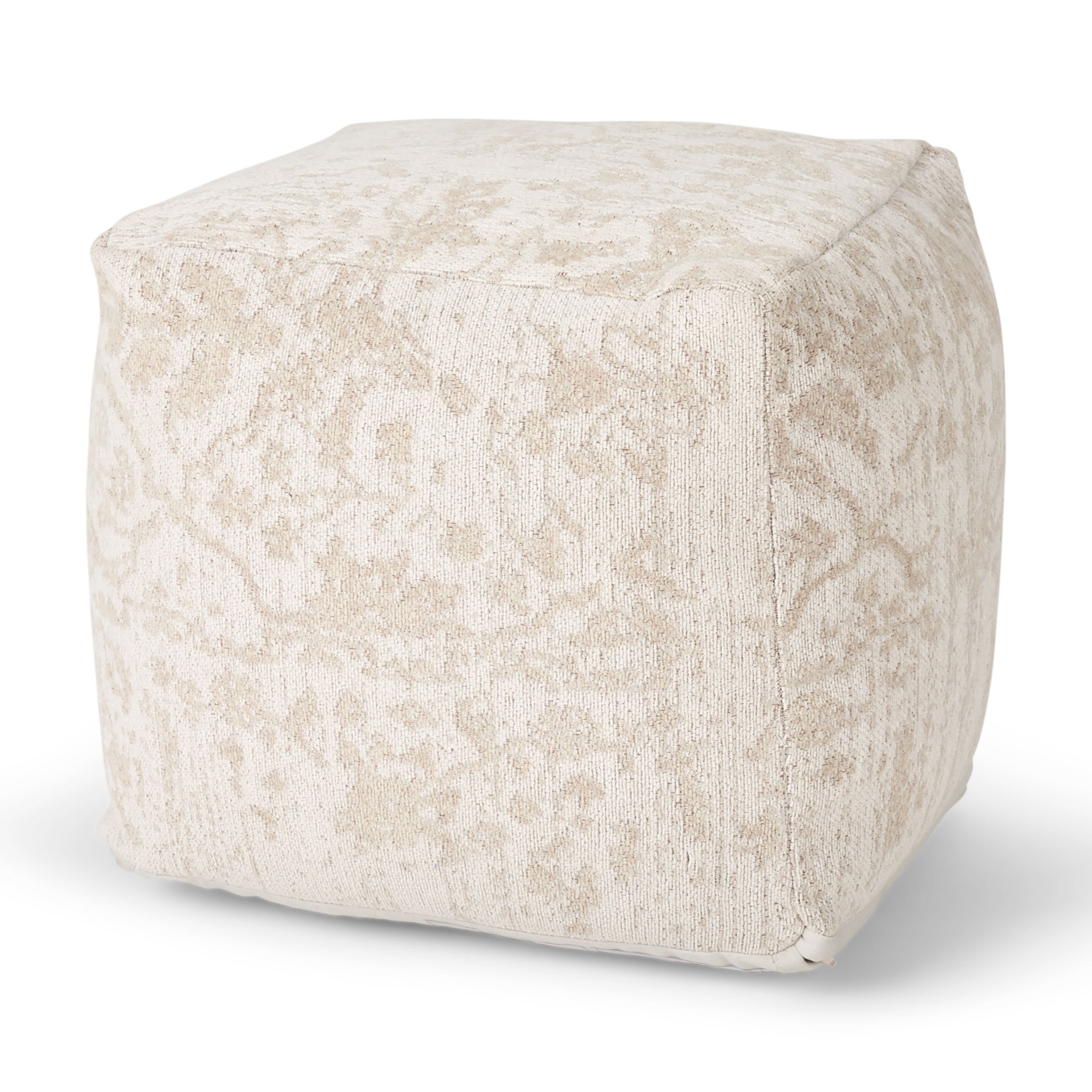 Khloe Small Cream Pouf large image 