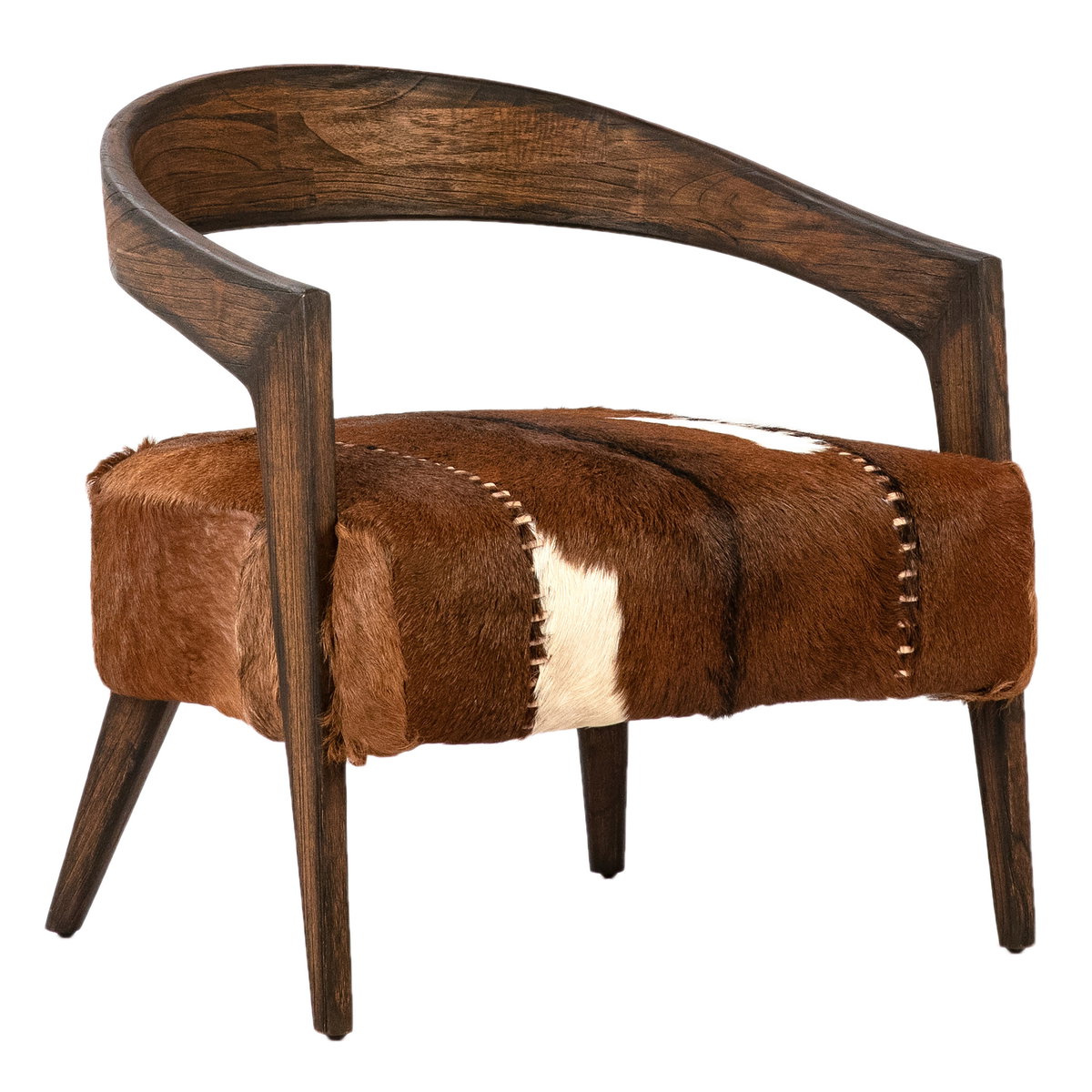 Liara Occasional Chair Brown, Accent Chair by Dovetail, 30" width x 31.38" height x 28.5" depth View 1