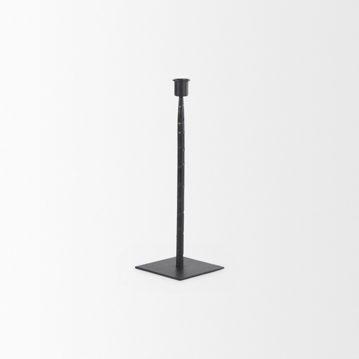 Porter  Small Black Iron Candle Holder, Candles & Candle Holder by Mercana, 4.5" length x 4.5" width x 12" height View 6