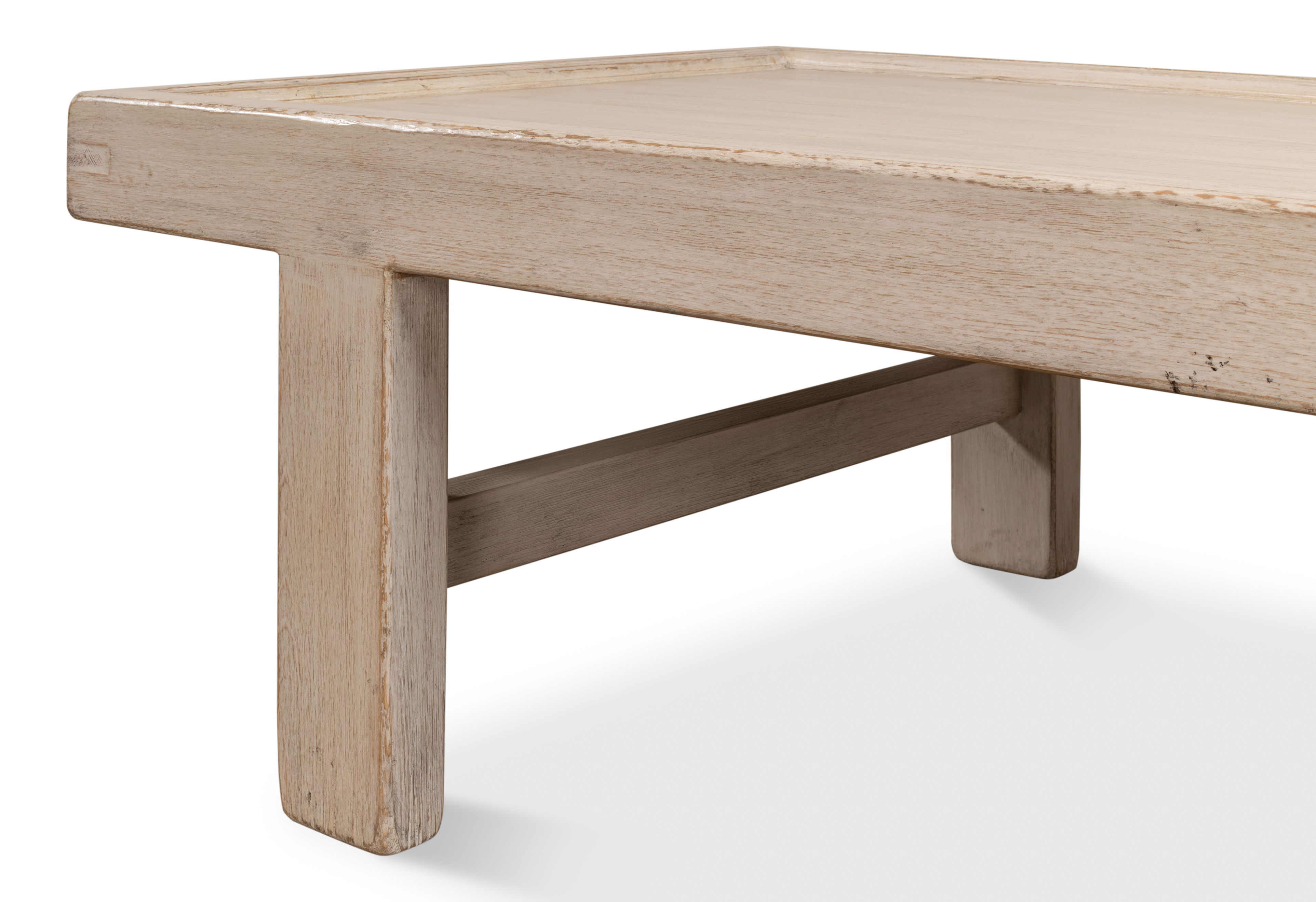 Large Wood Panel Coffee Tbl, French Grey, Coffee Table by Sarreid, 80" length x 37" width x 19" height View 12