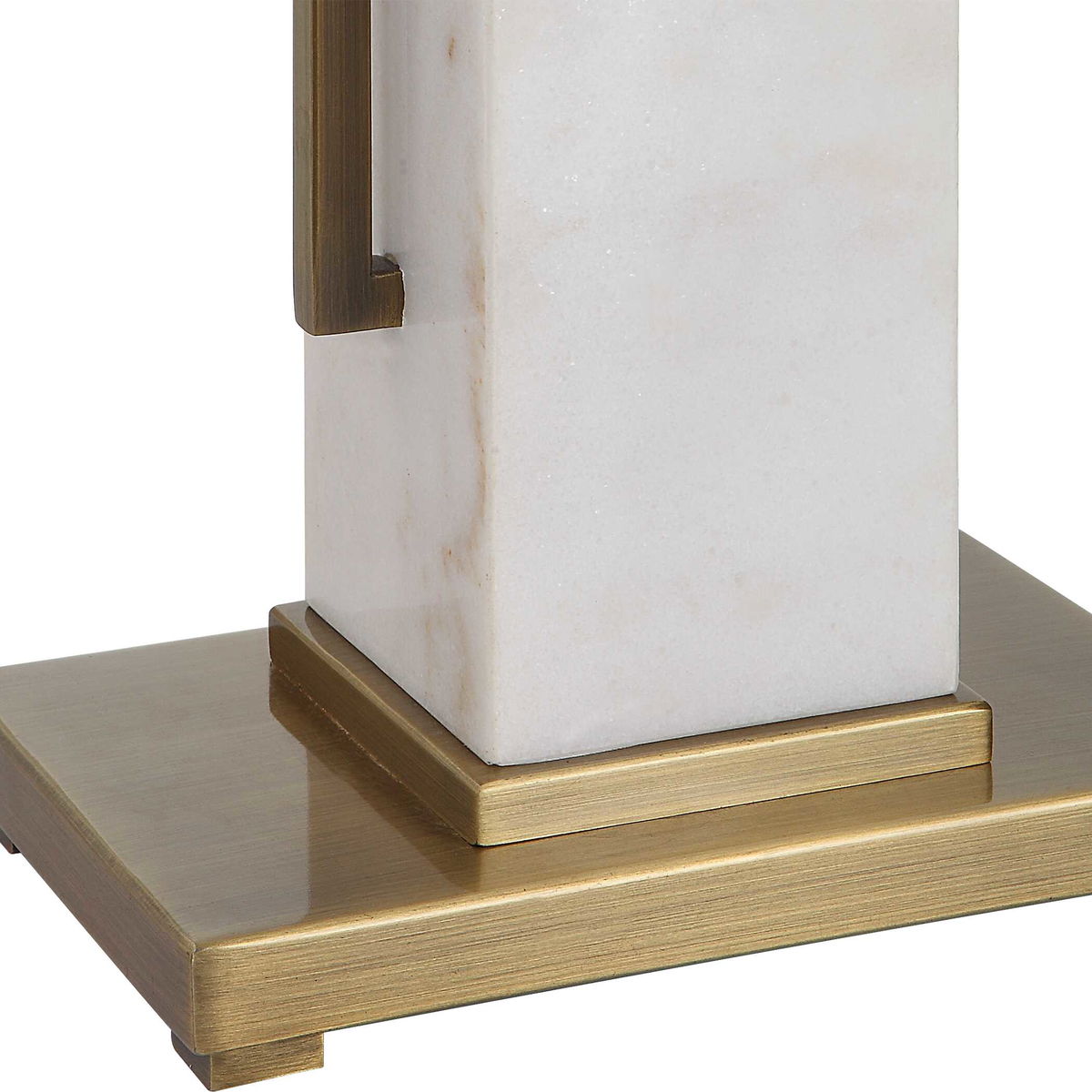 Column White Marble Table Lamp, by Uttermost, 19" width x 35" height x 9" depth View 7