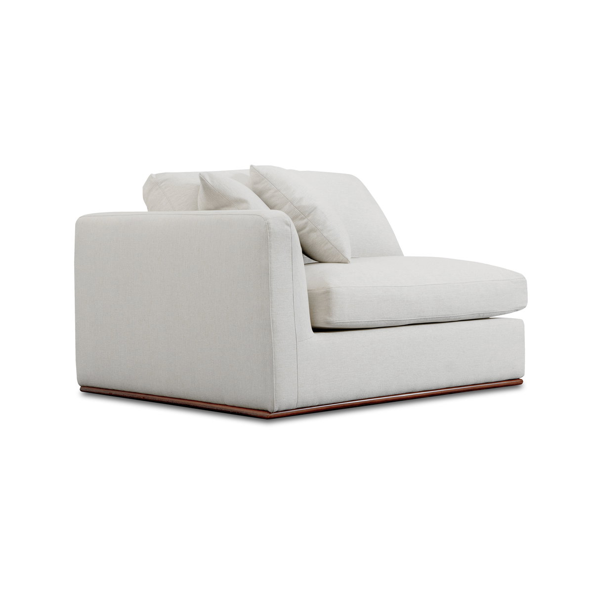Rue Left Arm Facing Chair Off White, Sectional Sofa by Moe's Home, 47.6" width x 23.6" height x 41" depth View 3