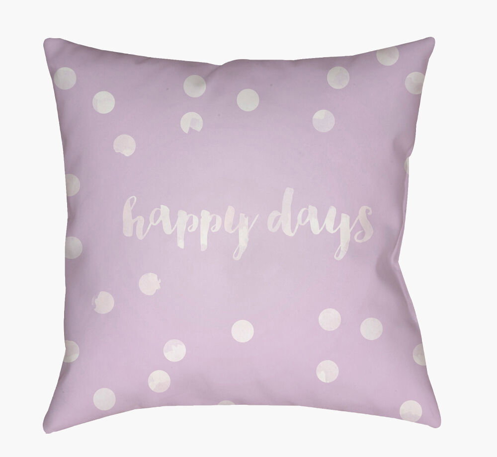 Happy Days Accent Pillow, Decorative Pillow by Surya, 18" length x 18" width