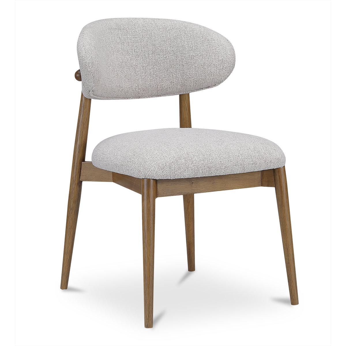 Ellie Dining Chair Oatmeal, by Moe's Home, 20.5" width x 32" height x 20.5" depth View 2