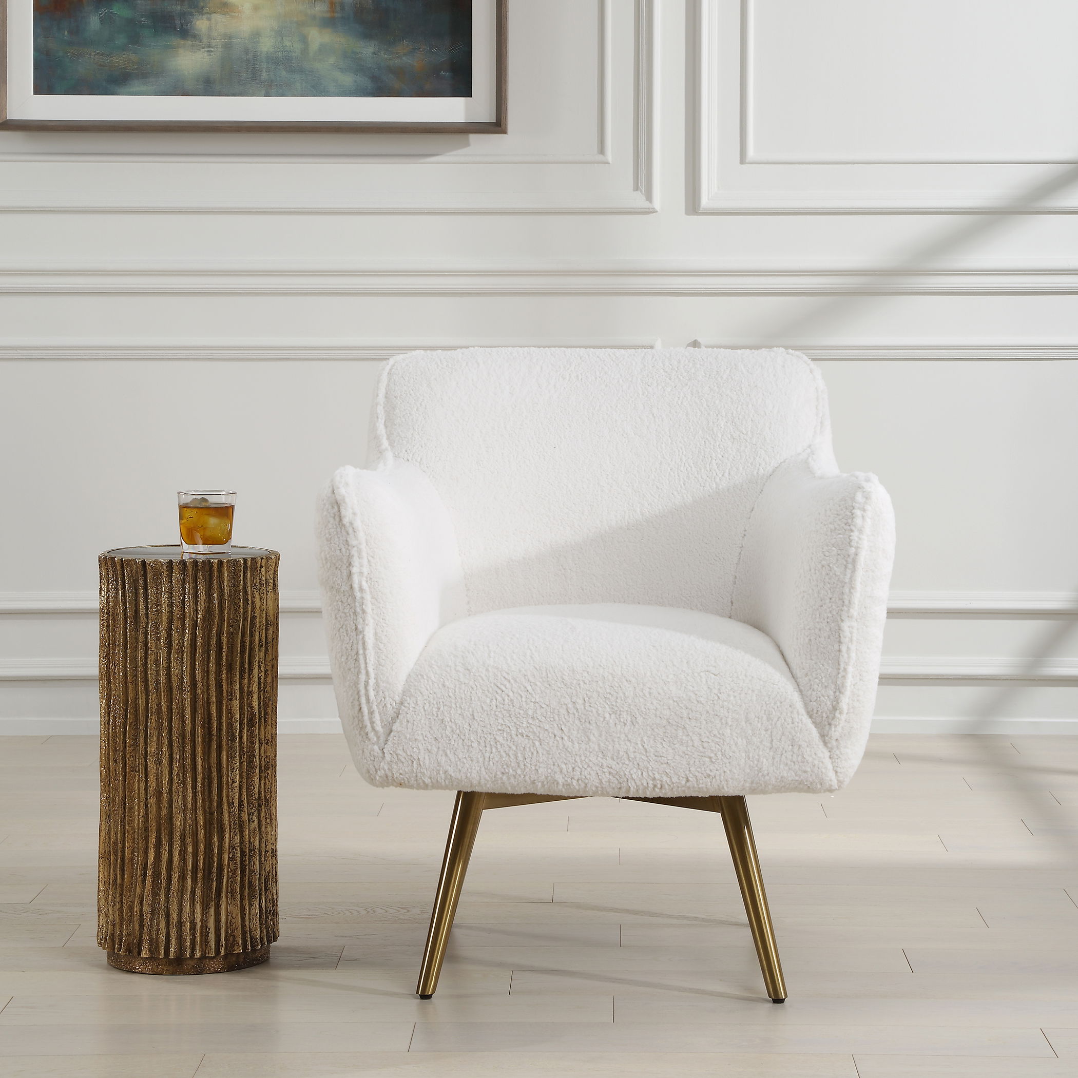 Oasis White Swivel Chair large image 