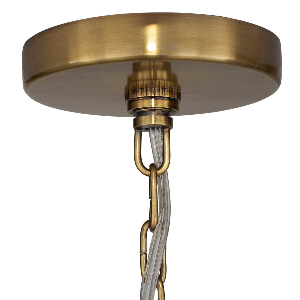 Lemont Hammered Brass 1 Light Pendant, Ceiling Light by Uttermost, 24" width x 15.5" height x 24" diameter x 24" depth View 8