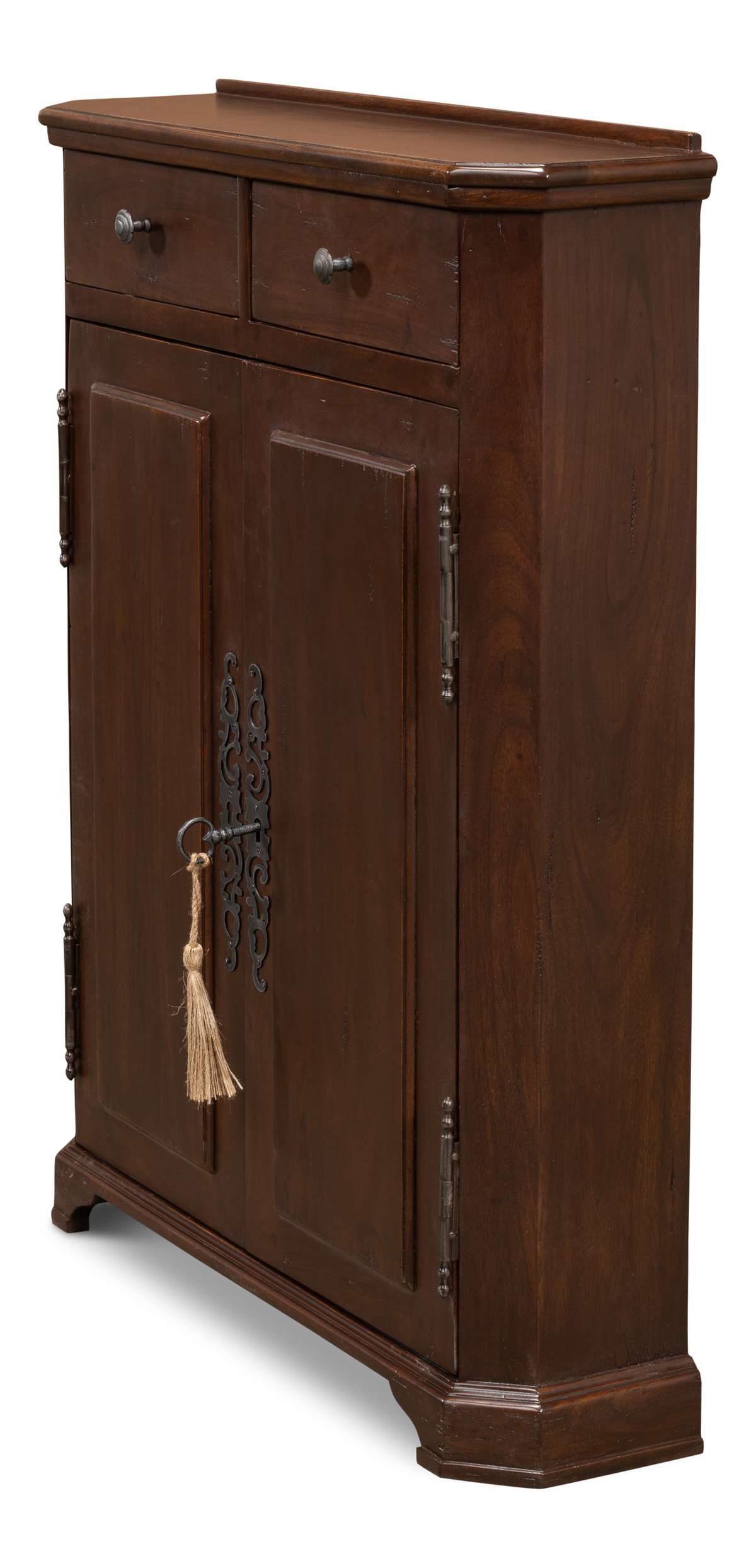 Austrian Hall Cabinet  Walnut, by Sarreid, 7" length x 2'2" width x 2'11" height View 9
