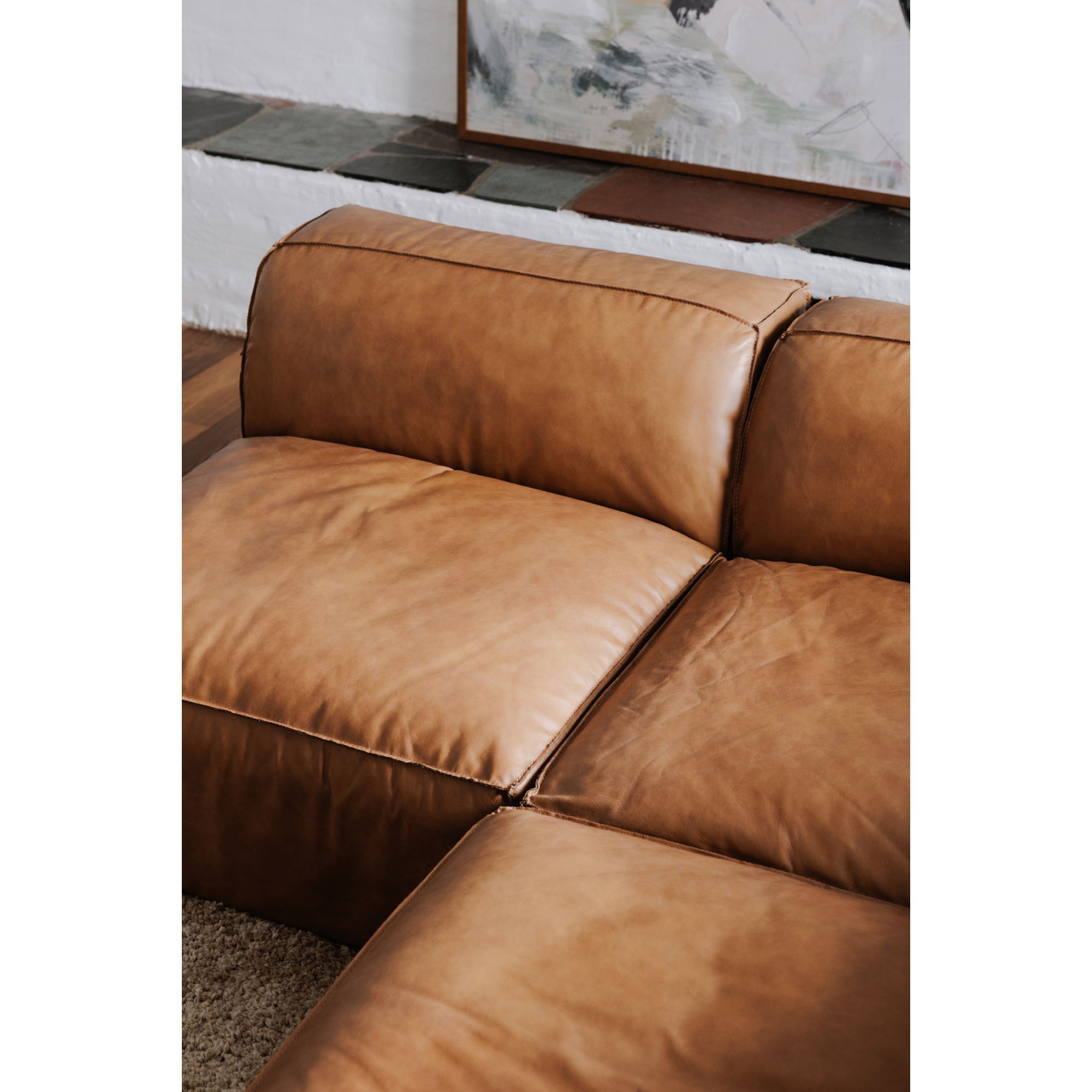 Form Ottoman Sonoran Tan Leather large image 