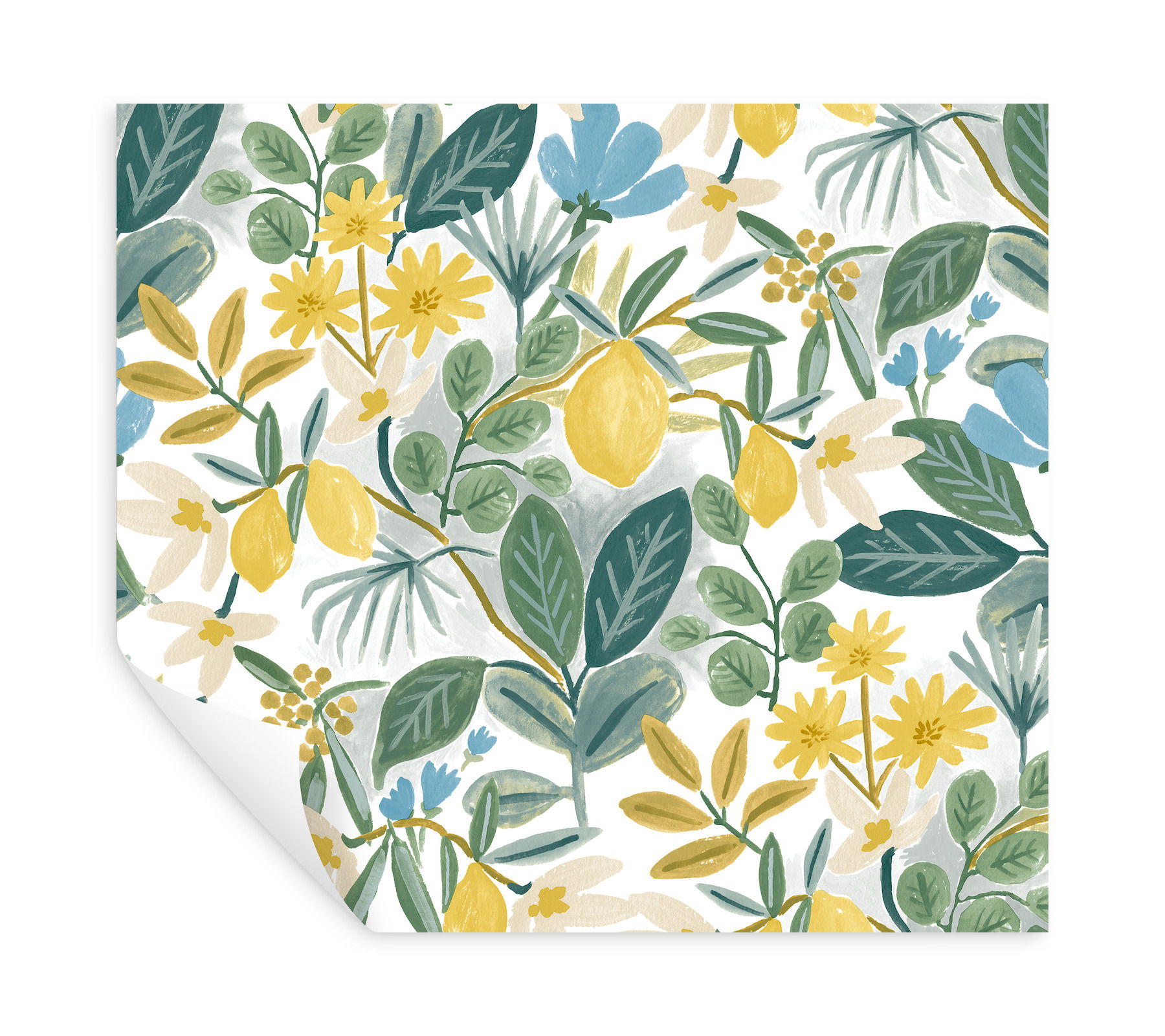 Amalfi Blue & Green Peel & Stick Wallpaper large image 