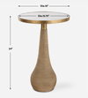 Terra Brass Accent Table, Side & End Table by Uttermost, 16" width x 24" height x 16" depth thumbnail 3
