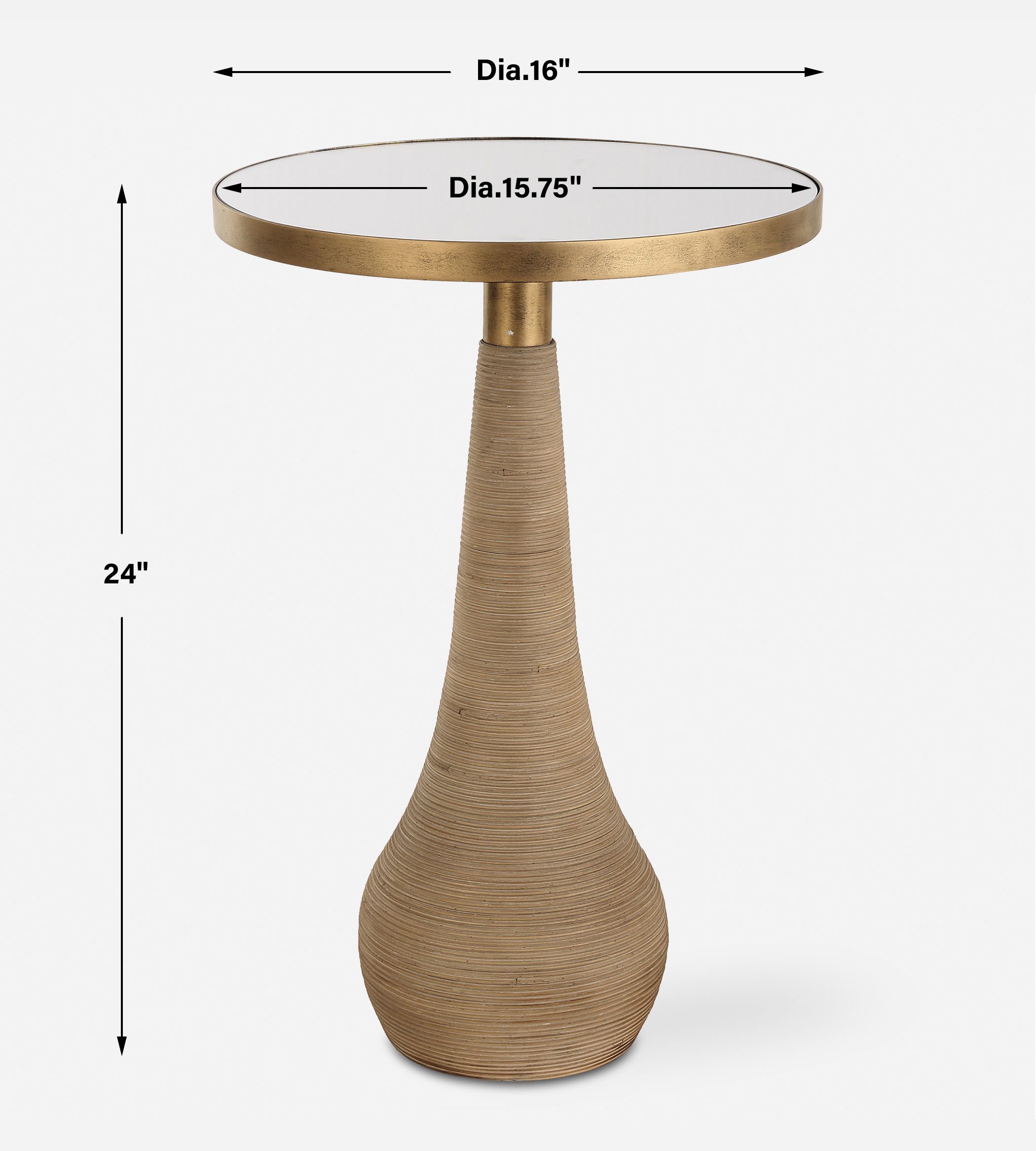 Terra Brass Accent Table large image 