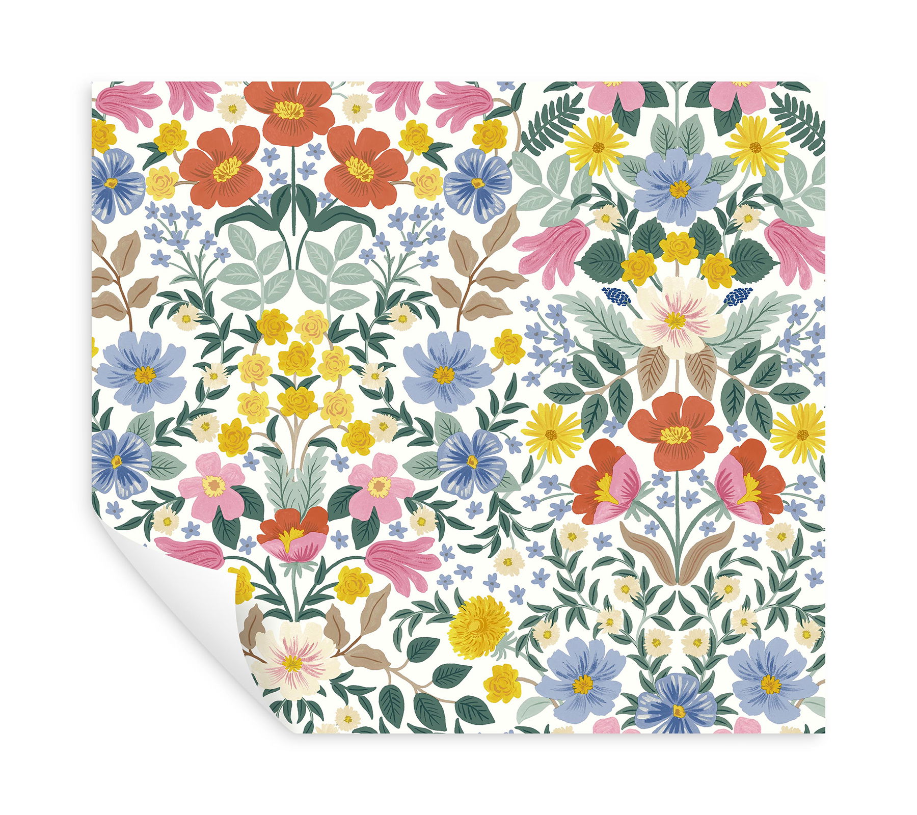 Bramble Garden White Peel & Stick Wallpaper large image 