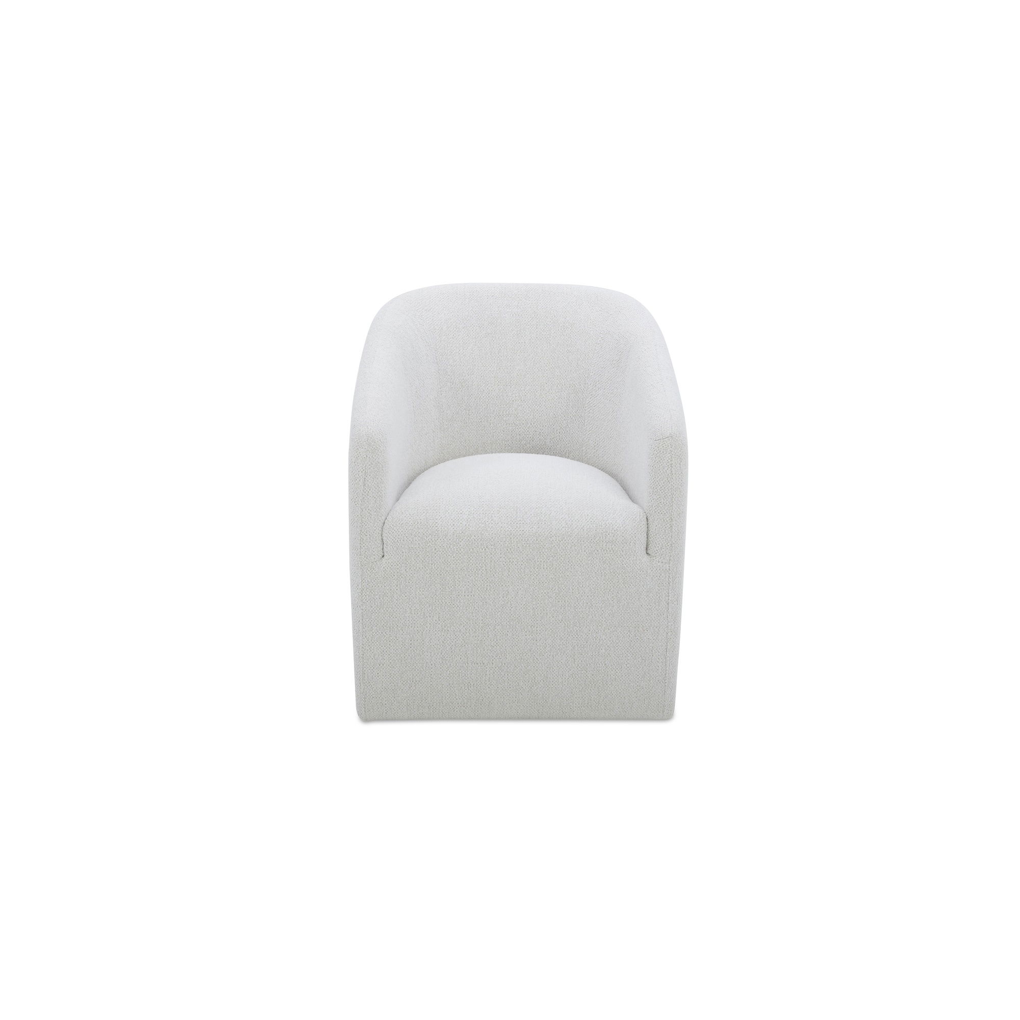 Sandy Rolling Dining Chair Off White, by Moe's Home, 26" width x 32" height x 26.5" depth View 1