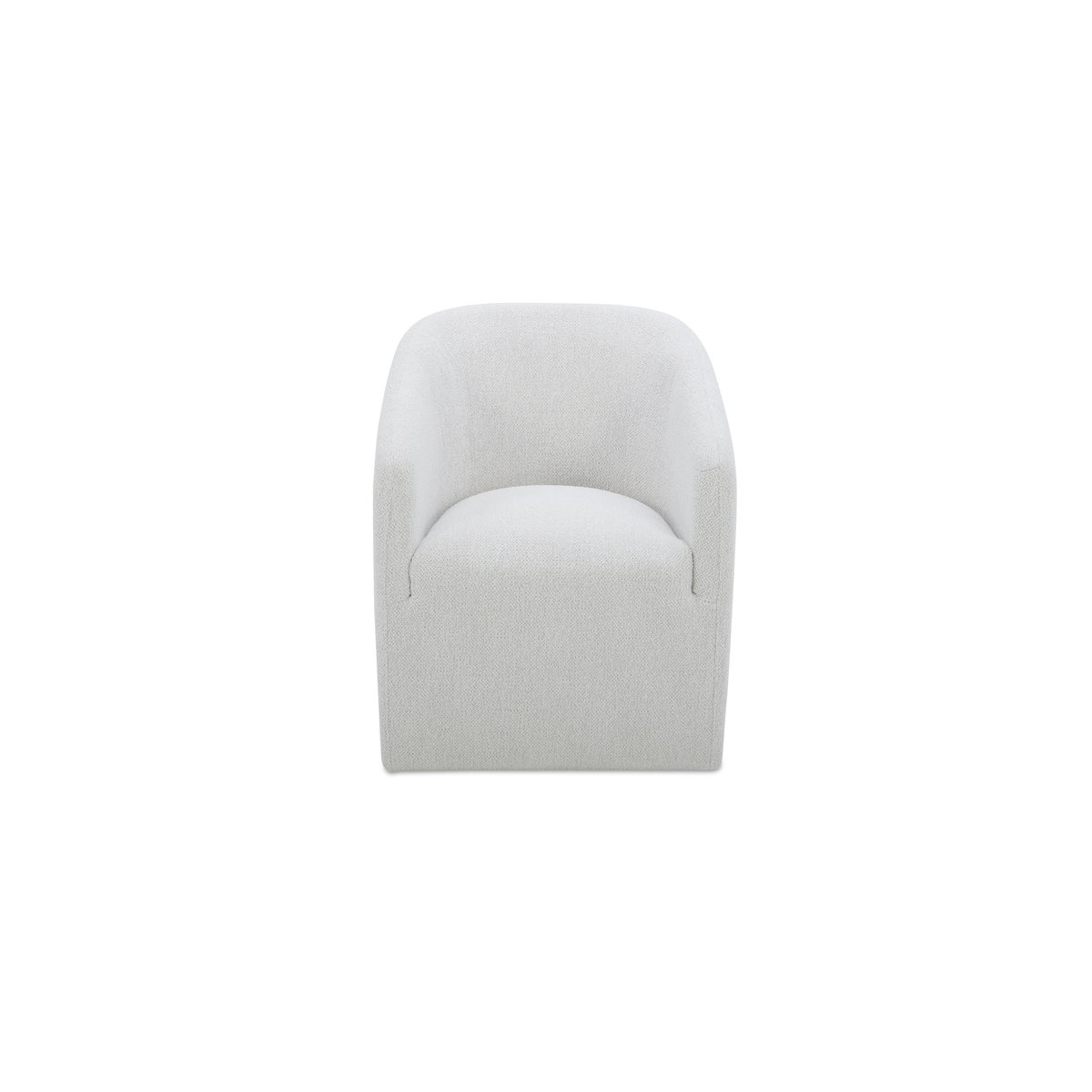 Sandy Rolling Dining Chair Off White, by Moe's Home, 26" width x 32" height x 26.5" depth View 1