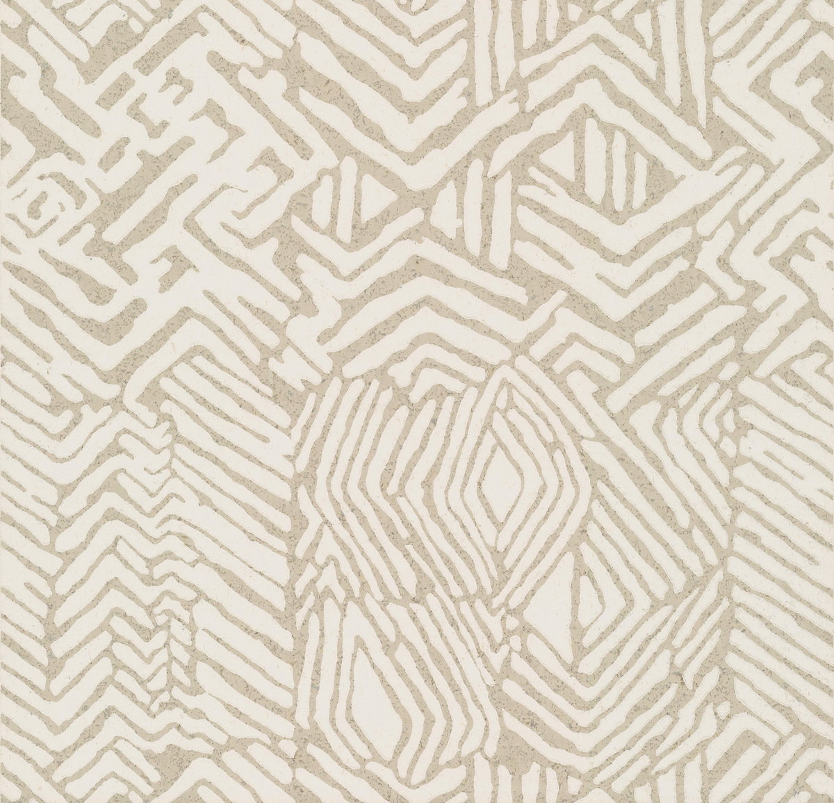 Tribal Print Tan Wallpaper, by York Wall, 27' length x 2'3" width x 0.02" depth