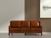 Philipe Distilled Leather Sofa Brown, by Sarreid, 7' width x 3' height thumbnail 13