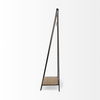 Carell 31L x 18W Black Metal And Wood Shelf Hall Tree thumbnail 3