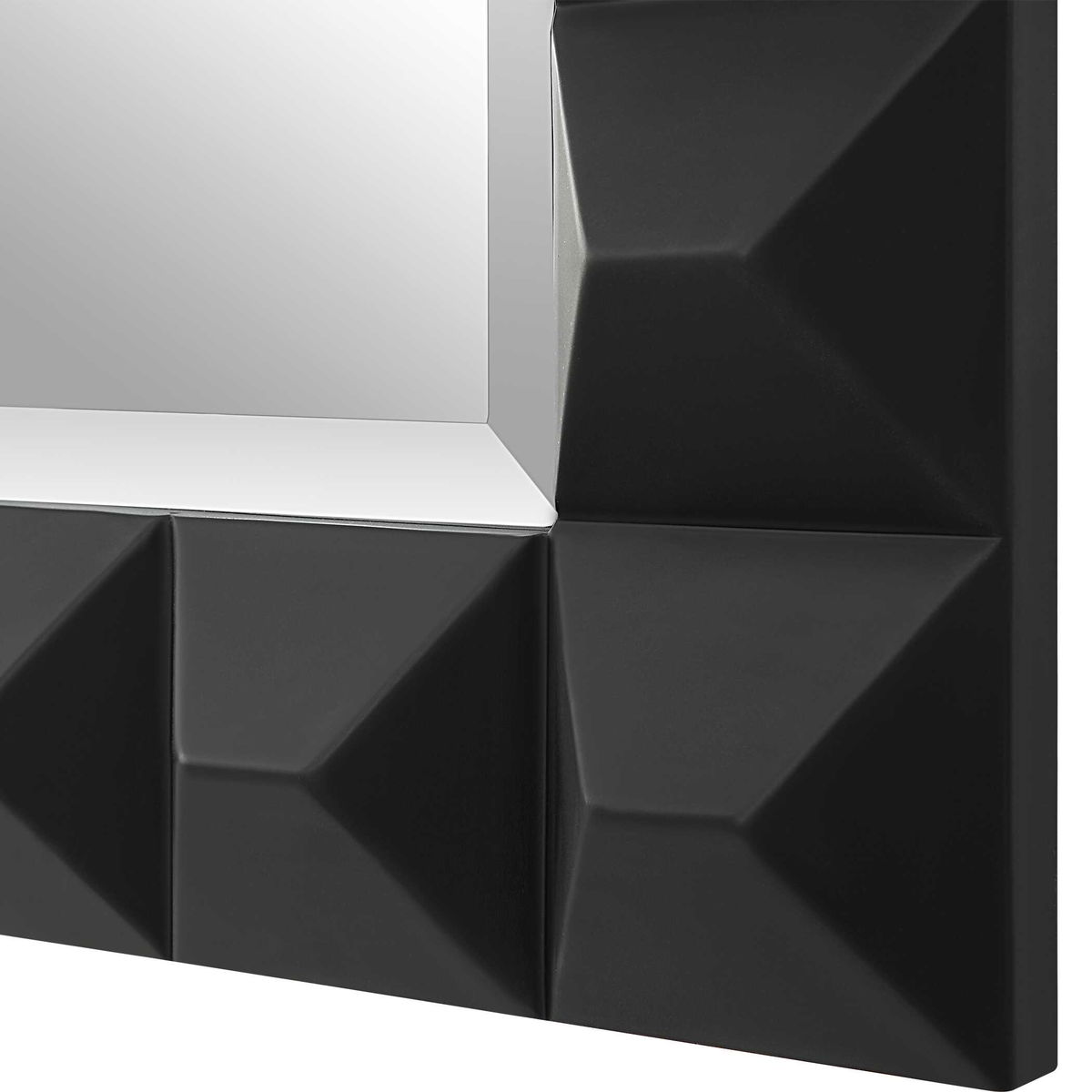 Studded Black Mirror, by Uttermost, 31.75" width x 43.25" height x 2" depth View 6