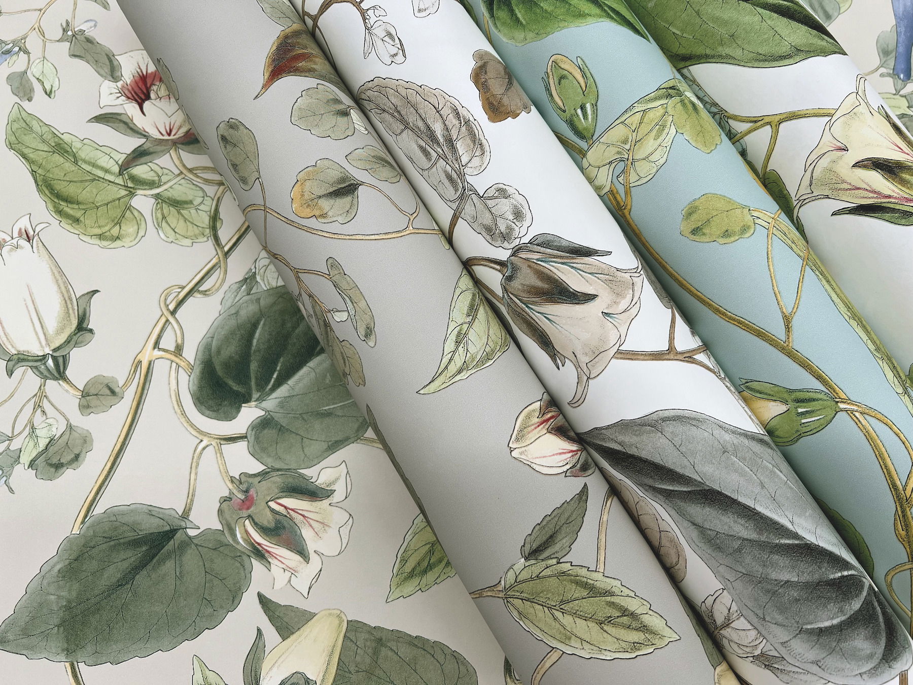 Moon Flower Light Taupe Wallpaper large image 