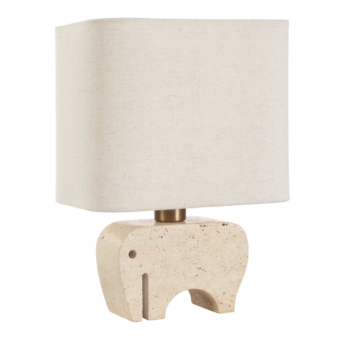 Tusk Travertine Accent Lamp, Table Lamp by Uttermost, 8" width x 11" height x 6" depth View 5