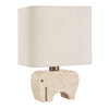 Tusk Travertine Accent Lamp, Table Lamp by Uttermost, 8" width x 11" height x 6" depth thumbnail 5