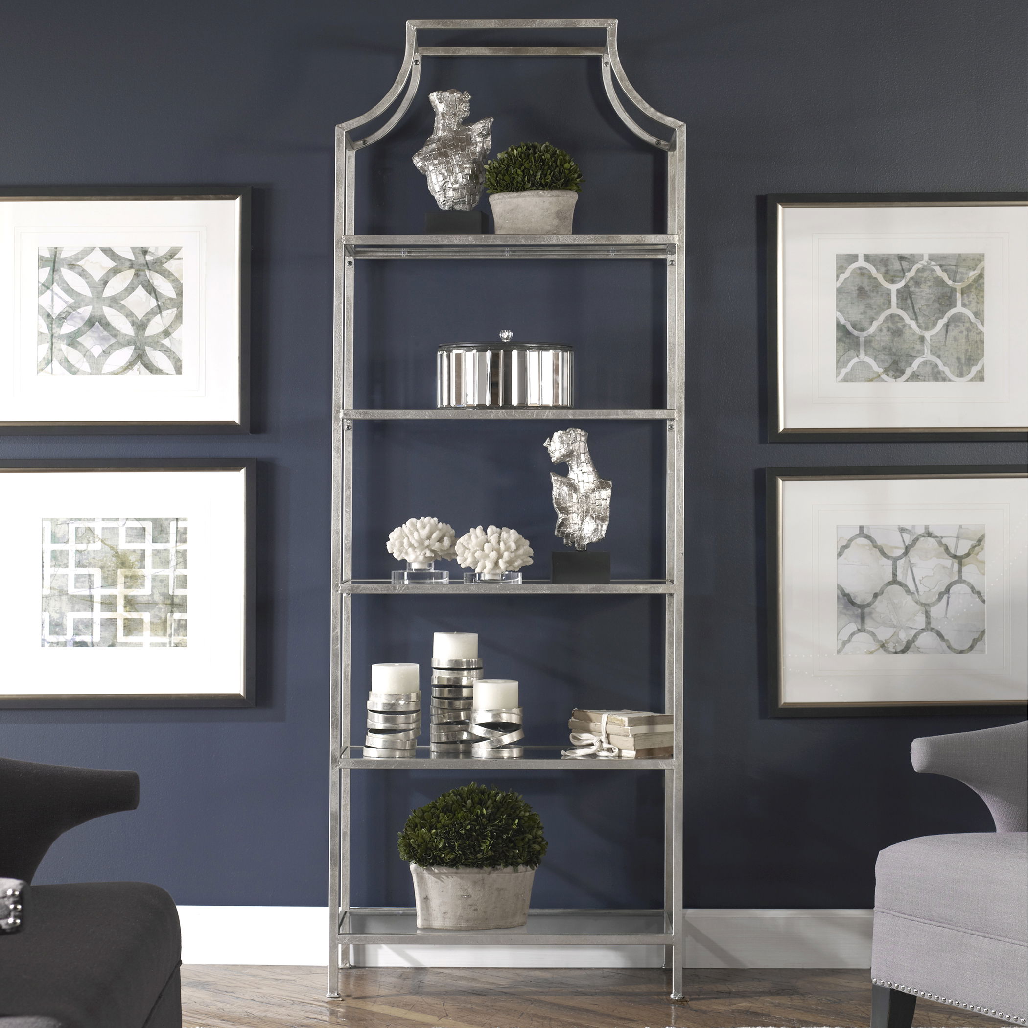 Aurelie Silver Etagere large image 