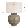 Rock Of Ages Rust Brown Table Lamp, by Uttermost, 19" width x 26.5" height x 19" depth thumbnail 3