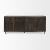 Tucker Dark Brown with Carved Arch Pattern 4 Door Sideboard, Sideboards & Buffet by Mercana, 71.75" length x 15" width x 30.25" height thumbnail 2