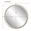 Canillo Gold Round Mirror, by Uttermost, 3'6" width x 3'6" height x 0.75" depth thumbnail 3