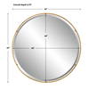 Canillo Gold Round Mirror, by Uttermost, 42" width x 42" height x 0.75" depth thumbnail 3