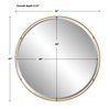 Canillo Gold Round Mirror, by Uttermost, 42" width x 42" height x 0.75" depth thumbnail 3