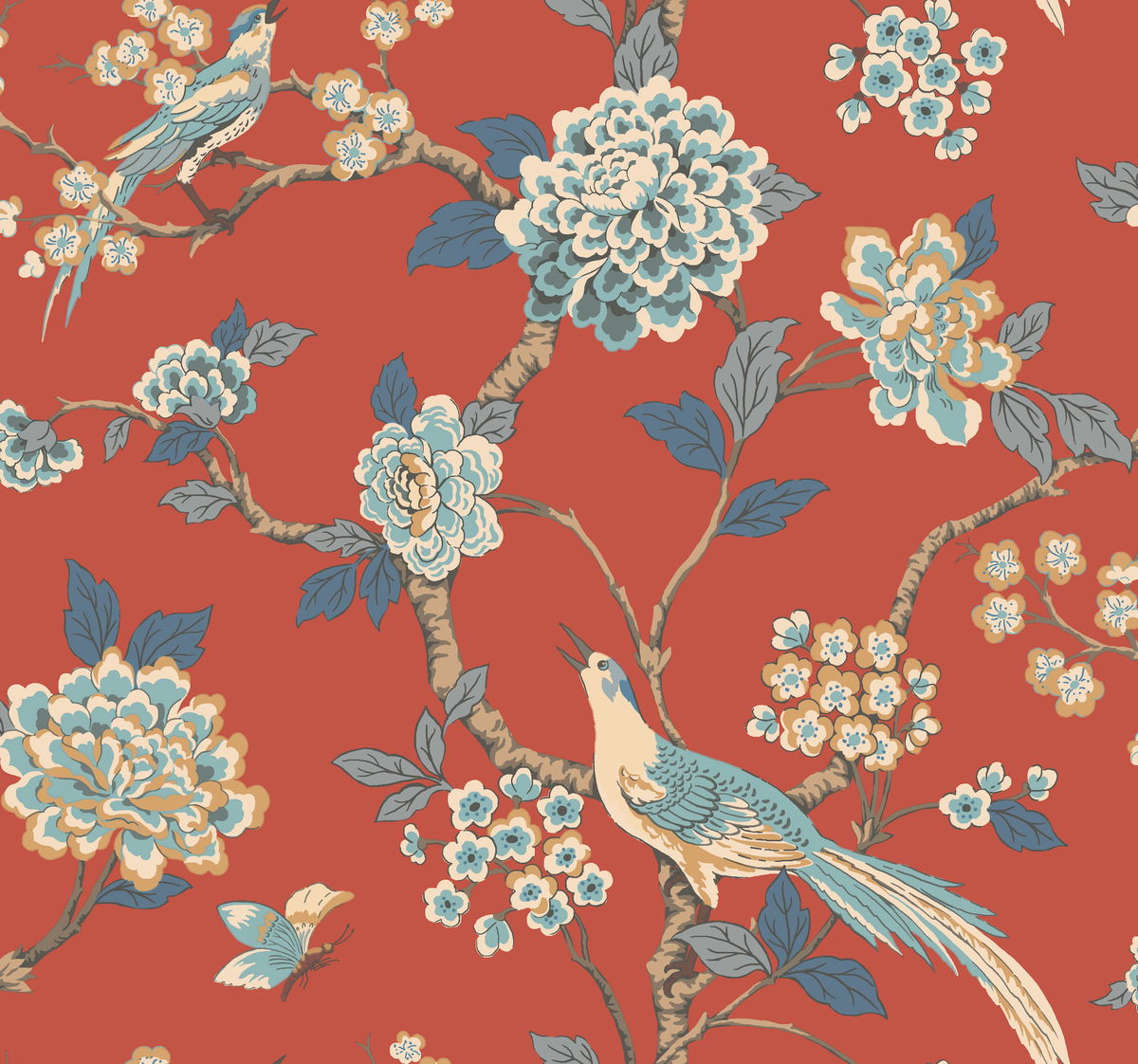 Fanciful Orange Wallpaper, by York Wall, 27' length x 2'3" width x 0.02" depth