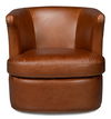 Spencer Distilled Leather Swivel Chair thumbnail 1