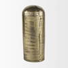 Quonset Extra Tall Brass Finished Aluminum Metal Pillar Object, Decorative Object by Mercana, 6" length x 6" width x 14.5" height thumbnail 5